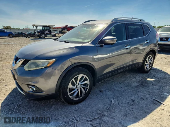✅ 2015 Nissan Rogue SL • VIN: 5N1AT2MT7FC813396 • Lot: 55815906. Wystawiony na Copart z przebiegiem 160 471 mil. Bezpłatny archiwum sprzedaży aukcyjnych z USA i szczegółowy raport historii pojazdu na DreamBid. Zdjęcie 1.