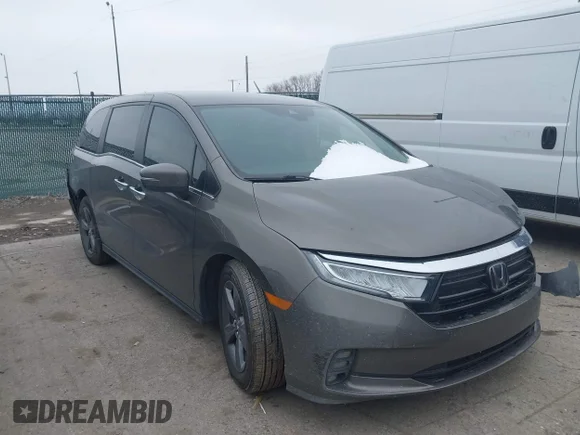 ✅ 2021 Honda Odyssey EX • VIN: 5FNRL6H54MB043717 • Лот: 44614948. Опубліковано раніше на IAAI з пробігом 54 131 миль. Безкоштовний доступ до архіву аукціонних продажів зі США та докладний звіт про історію автомобіля на DreamBid. Зображення 1.