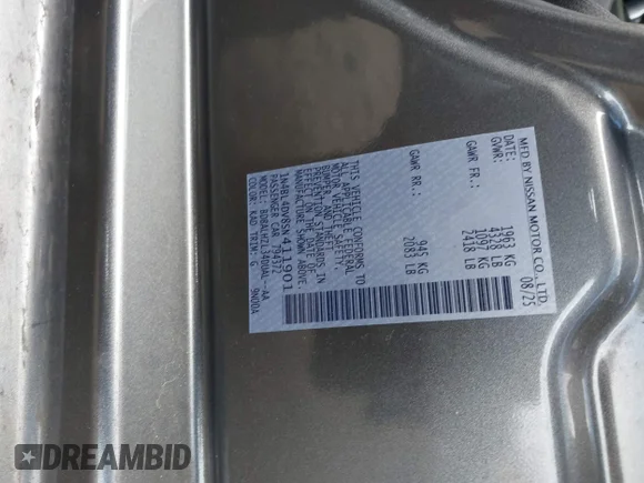 ✅ 2025 Nissan Altima SV • VIN: 1N4BL4DV8SN411901 • Lot: 44755532. Wystawiony na IAAI z przebiegiem 4 520 mil. Bezpłatny archiwum sprzedaży aukcyjnych z USA i szczegółowy raport historii pojazdu na DreamBid. Zdjęcie 9.