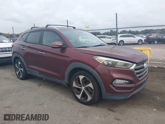 ✅ 2016 Hyundai Tucson Limited • VIN: KM8J33A20GU038422 • Lot: 45424239. Listed on IAAI with 175,255 mi. Free auction sales archive from the USA and detailed vehicle history report at DreamBid. Image 1.