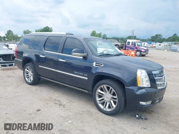 ✅ 2013 Cadillac Escalade ESV Platinum Edition • VIN: 1GYS4KEF4DR188412 • Lot: 42891168. Wystawiony na IAAI z przebiegiem 162 648 mil. Bezpłatny archiwum sprzedaży aukcyjnych z USA i szczegółowy raport historii pojazdu na DreamBid. Zdjęcie 1.