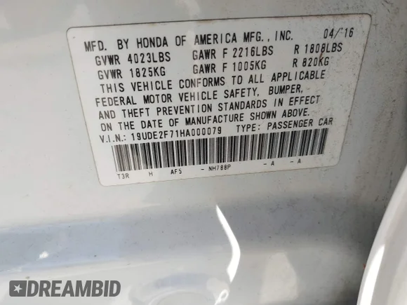 ✅ 2017 Acura ILX Premium • VIN: 19UDE2F71HA000079 • Lot: 43958398. Wystawiony na IAAI z przebiegiem Nie podano. Bezpłatny archiwum sprzedaży aukcyjnych z USA i szczegółowy raport historii pojazdu na DreamBid. Zdjęcie 9.