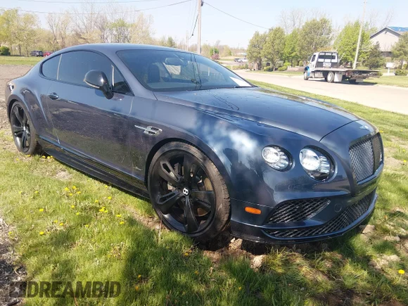 ✅ 2017 Bentley Continental GT • VIN: SCBFY7ZA5HC060280 • Lot: 44928084. Listed on IAAI with 14,721 mi. Free auction sales archive from the USA and detailed vehicle history report at DreamBid. Image 1.