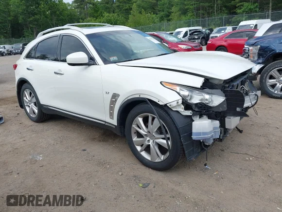 ✅ 2014 Infiniti QX70 • VIN: JN8CS1MW0EM410636 • Лот: 45407801. Опубліковано раніше на IAAI з пробігом 152 713 миль. Безкоштовний доступ до архіву аукціонних продажів зі США та докладний звіт про історію автомобіля на DreamBid. Зображення 1.