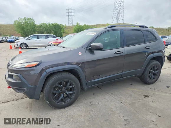 ✅ 2015 Jeep Cherokee Trailhawk • VIN: 1C4PJMBS8FW787075 • Лот: 55416946. Опубликован ранее на Copart с пробегом 154 504 миль. Бесплатный доступ к архиву аукционных продаж из США и подробный отчёт об истории автомобиля на DreamBid. Изображение 1.
