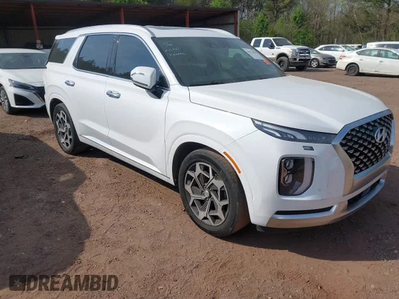 ✅ 2021 Hyundai Palisade Calligraphy • VIN: KM8R7DHE2MU233057 • Лот: 44672896. Опубликован ранее на IAAI с пробегом 150 154 миль. Бесплатный доступ к архиву аукционных продаж из США и подробный отчёт об истории автомобиля на DreamBid. Изображение 1.