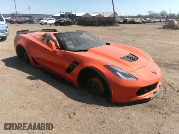 ✅ 2019 Chevrolet Corvette • VIN: 1G1YP3D63K5606115 • Lot: 42115984. Listed on IAAI with 38,512 mi. Free auction sales archive from the USA and detailed vehicle history report at DreamBid. Image 1.