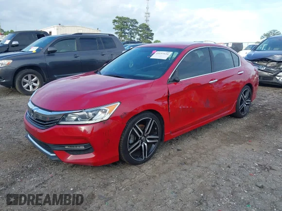 ✅ 2016 Honda Accord Sport • VIN: 1HGCR2F51GA200554 • Lot: 45197616. Wystawiony na IAAI z przebiegiem 267 269 mil. Bezpłatny archiwum sprzedaży aukcyjnych z USA i szczegółowy raport historii pojazdu na DreamBid. Zdjęcie 2.