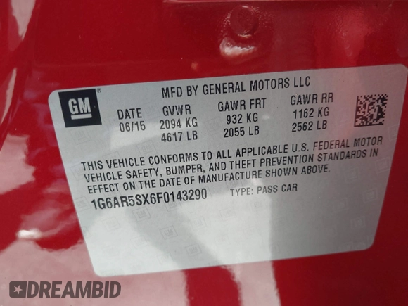 ✅ 2015 Cadillac CTS Luxury RWD • VIN: 1G6AR5SX6F0143290 • Lot: 44891705. Wystawiony na IAAI z przebiegiem 137 580 mil. Bezpłatny archiwum sprzedaży aukcyjnych z USA i szczegółowy raport historii pojazdu na DreamBid. Zdjęcie 9.