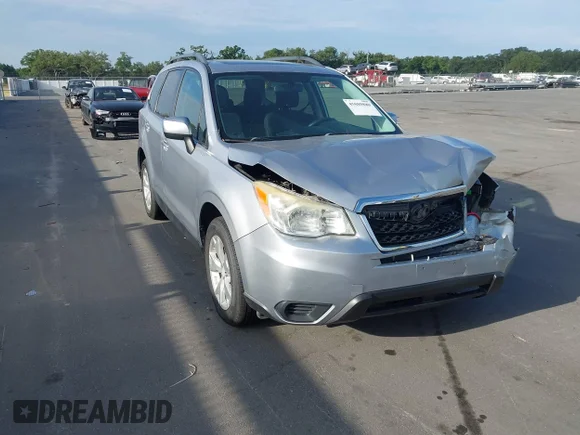✅ 2015 Subaru Forester Premium • VIN: JF2SJADC3FH547789 • Lot: 45089880. Listed on IAAI with 153,654 mi. Free auction sales archive from the USA and detailed vehicle history report at DreamBid. Image 1.