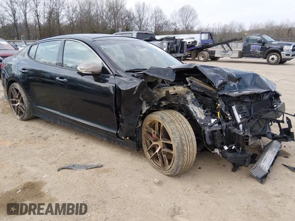 ✅ 2022 Kia Stinger GT2 • VIN: KNAE55LC8N6115960 • Lot: 44513456. Listed on IAAI with 62,784 mi. Free auction sales archive from the USA and detailed vehicle history report at DreamBid. Image 1.