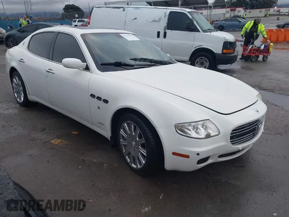 ✅ 2008 Maserati Quattroporte • VIN: ZAMFE39A780033643 • Lot: 41794074. Wystawiony na IAAI z przebiegiem 95 870 mil. Bezpłatny archiwum sprzedaży aukcyjnych z USA i szczegółowy raport historii pojazdu na DreamBid. Zdjęcie 1.