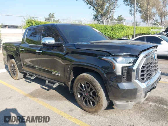 ✅ 2024 Toyota Tundra 1794 Edition • VIN: 5TFMC5DB4RX076018 • Lot: 44679070. Listed on IAAI with 21,377 mi. Free auction sales archive from the USA and detailed vehicle history report at DreamBid. Image 1.