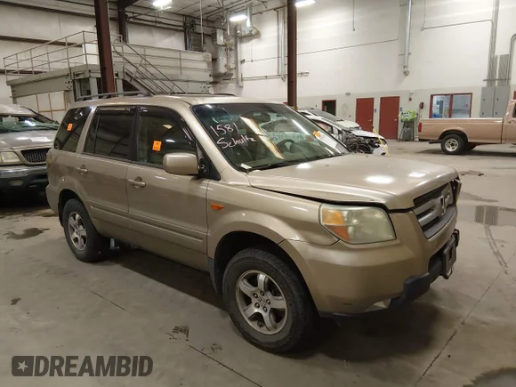 ✅ 2006 Honda Pilot EX-L • VIN: 2HKYF18516H523806 • Лот: 45360261. Опубліковано раніше на IAAI з пробігом 212 175 миль. Безкоштовний доступ до архіву аукціонних продажів зі США та докладний звіт про історію автомобіля на DreamBid. Зображення 1.