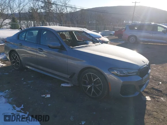 ✅ 2023 BMW 5 Series 540i xDrive • VIN: WBA73BJ09PWX97420 • Lot: 44316702. Listed on IAAI with 21,137 mi. Free auction sales archive from the USA and detailed vehicle history report at DreamBid. Image 1.