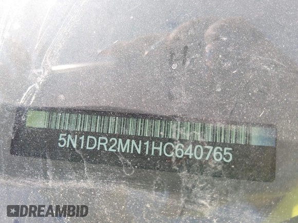 ✅ 2017 Nissan Pathfinder SV • VIN: 5N1DR2MN1HC640765 • Лот: 45249596. Опубліковано раніше на IAAI з пробігом 120 185 миль. Безкоштовний доступ до архіву аукціонних продажів зі США та докладний звіт про історію автомобіля на DreamBid. Зображення 9.