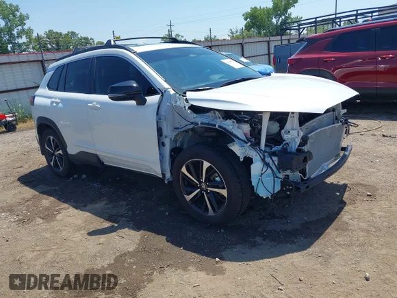 ✅ 2025 Toyota Corolla Cross Hybrid S • VIN: 7MUFBABGXSV071989 • Lot: 43000823. Listed on IAAI with 7,292 mi. Free auction sales archive from the USA and detailed vehicle history report at DreamBid. Image 1.