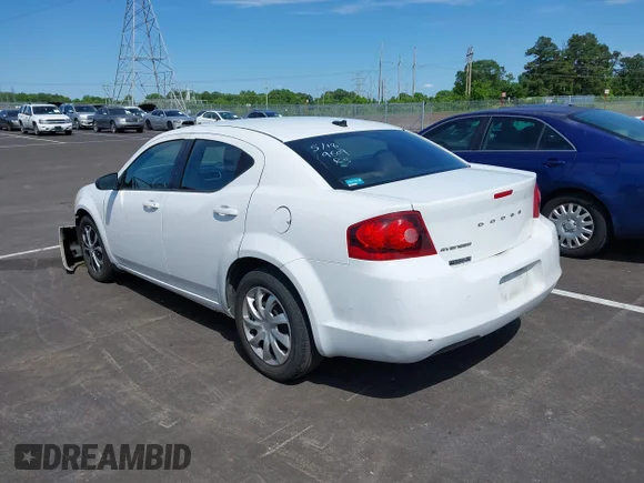 ✅ 2013 Dodge Avenger SE • VIN: 1C3CDZAB3DN512211 • Lot: 42331532. Listed on IAAI with 182,837 mi. Free auction sales archive from the USA and detailed vehicle history report at DreamBid. Image 3.