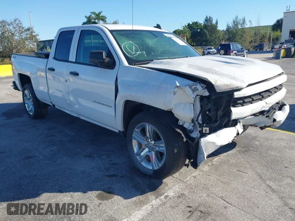 ✅ 2019 Chevrolet Silverado 1500 Custom • VIN: 2GCVKMEC1K1215405 • Lot: 44067730. Listed on IAAI with 52,898 mi. Free auction sales archive from the USA and detailed vehicle history report at DreamBid. Image 1.