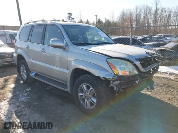 ✅ 2005 Lexus GX 470 • VIN: JTJBT20X650091336 • Лот: 41318726. Опубліковано раніше на IAAI з пробігом 172 603 миль. Безкоштовний доступ до архіву аукціонних продажів зі США та докладний звіт про історію автомобіля на DreamBid. Зображення 1.