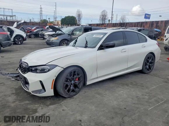 ✅ 2025 BMW 3 Series M340i • VIN: 3MW59FT04S8F39902 • Lot: 76958495. Listed on Copart with Not provided. Free auction sales archive from the USA and detailed vehicle history report at DreamBid. Image 1.