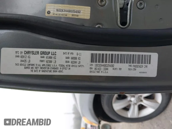 ✅ 2011 Dodge Caliber Mainstreet • VIN: 1B3CB3HA6BD254282 • Лот: 43203478. Опубліковано раніше на IAAI з пробігом 73 592 миль. Безкоштовний доступ до архіву аукціонних продажів зі США та докладний звіт про історію автомобіля на DreamBid. Зображення 9.