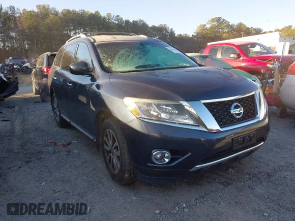 ✅ 2016 Nissan Pathfinder Platinum • VIN: 5N1AR2MM0GC655234 • Lot: 44183570. Listed on IAAI with 118,491 mi. Free auction sales archive from the USA and detailed vehicle history report at DreamBid. Image 1.