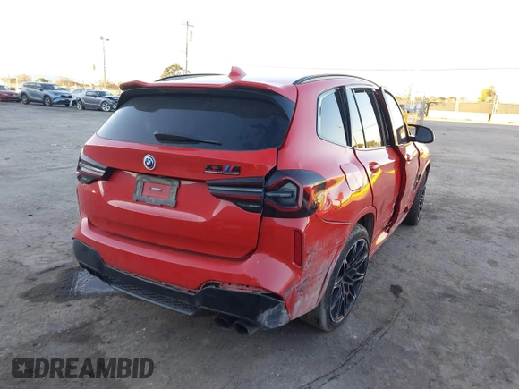 ✅ 2023 BMW X3 M • VIN: 5YM13EC05P9R81301 • Lot: 44120106. Wystawiony na IAAI z przebiegiem 100 102 mil. Bezpłatny archiwum sprzedaży aukcyjnych z USA i szczegółowy raport historii pojazdu na DreamBid. Zdjęcie 4.