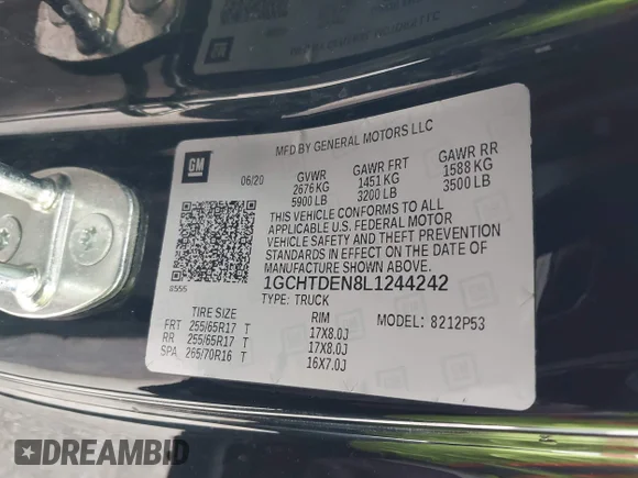 ✅ 2020 Chevrolet Colorado 4WD Z71 • VIN: 1GCHTDEN8L1244242 • Lot: 41890297. Wystawiony na IAAI z przebiegiem 31 256 mil. Bezpłatny archiwum sprzedaży aukcyjnych z USA i szczegółowy raport historii pojazdu na DreamBid. Zdjęcie 9.