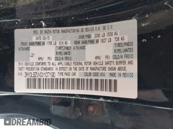 ✅ 2016 Scion iA • VIN: 3MYDLBZVXGY107190 • Лот: 44195116. Опубліковано раніше на IAAI з пробігом 85 508 миль. Безкоштовний доступ до архіву аукціонних продажів зі США та докладний звіт про історію автомобіля на DreamBid. Зображення 9.