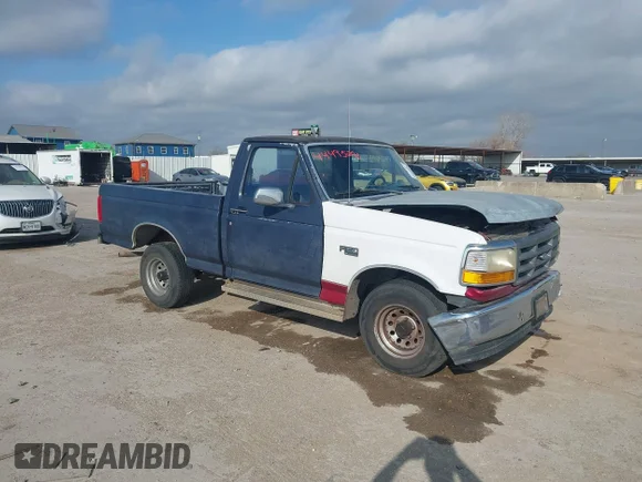 ✅ 1993 Ford F-150 • VIN: 1FTDF15Y2PLA54767 • Lot: 44495295. Listed on IAAI with 175,241 mi. Free auction sales archive from the USA and detailed vehicle history report at DreamBid. Image 1.