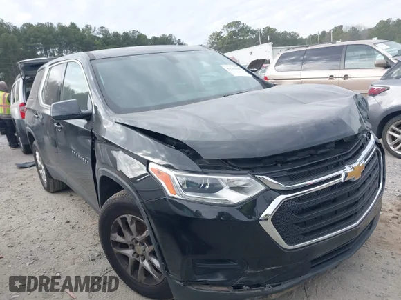 ✅ 2020 Chevrolet Traverse LS • VIN: 1GNERFKW3LJ210193 • Lot: 44202946. Listed on IAAI with 117,300 mi. Free auction sales archive from the USA and detailed vehicle history report at DreamBid. Image 1.