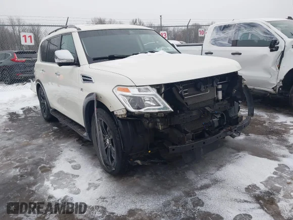 ✅ 2018 Nissan Armada SV • VIN: JN8AY2NC9J9558569 • Лот: 44061657. Опубликован ранее на IAAI с пробегом 92 470 миль. Бесплатный доступ к архиву аукционных продаж из США и подробный отчёт об истории автомобиля на DreamBid. Изображение 1.
