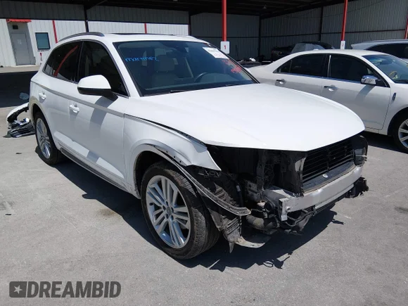 ✅ 2018 Audi Q5 Premium Plus • VIN: WA1BNAFY5J2107509 • Lot: 45469350. Wystawiony na IAAI z przebiegiem 103 626 mil. Bezpłatny archiwum sprzedaży aukcyjnych z USA i szczegółowy raport historii pojazdu na DreamBid. Zdjęcie 1.