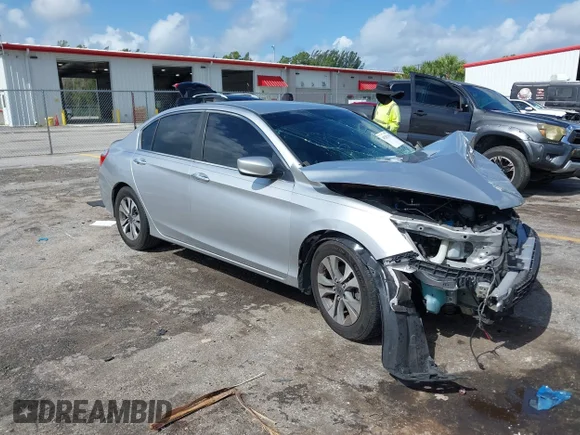 ✅ 2014 Honda Accord LX • VIN: 1HGCR2F3XEA217073 • Lot: 45202141. Listed on IAAI with 210,882 mi. Free auction sales archive from the USA and detailed vehicle history report at DreamBid. Image 1.