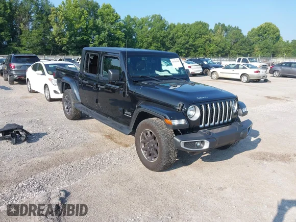 ✅ 2021 Jeep Gladiator Overland • VIN: 1C6HJTFG9ML585162 • Лот: 42650168. Опубликован ранее на IAAI с пробегом 71 925 миль. Бесплатный доступ к архиву аукционных продаж из США и подробный отчёт об истории автомобиля на DreamBid. Изображение 1.