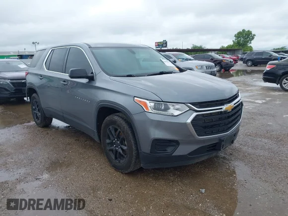 ✅ 2020 Chevrolet Traverse LS • VIN: 1GNERFKW0LJ122265 • Lot: 42484542. Listed on IAAI with 123,138 mi. Free auction sales archive from the USA and detailed vehicle history report at DreamBid. Image 1.