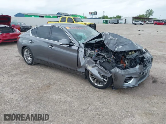 ✅ 2021 Infiniti Q50 Luxe • VIN: JN1EV7BP9MM702278 • Lot: 44890292. Listed on IAAI with Not provided. Free auction sales archive from the USA and detailed vehicle history report at DreamBid. Image 1.