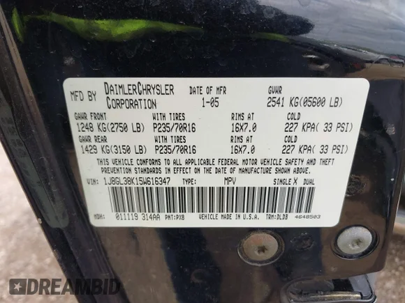 ✅ 2005 Jeep Liberty Renegade • VIN: 1J8GL38K15W616347 • Lot: 42205623. Wystawiony na IAAI z przebiegiem 160 288 mil. Bezpłatny archiwum sprzedaży aukcyjnych z USA i szczegółowy raport historii pojazdu na DreamBid. Zdjęcie 9.
