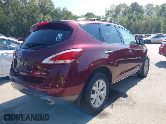 ✅ 2012 Nissan Murano S • VIN: JN8AZ1MW6CW212762 • Lot: 43339043. Wystawiony na IAAI z przebiegiem 151 101 mil. Bezpłatny archiwum sprzedaży aukcyjnych z USA i szczegółowy raport historii pojazdu na DreamBid. Zdjęcie 4.