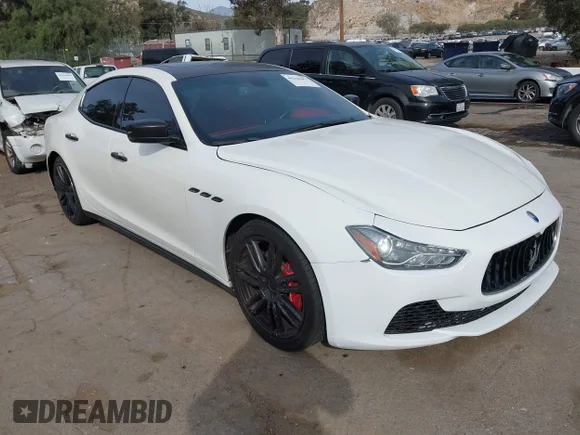 ✅ 2014 Maserati Ghibli S Q4 • VIN: ZAM57RTA2E1124052 • Lot: 44266483. Listed on IAAI with 82,500 mi. Free auction sales archive from the USA and detailed vehicle history report at DreamBid. Image 1.