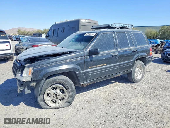 ✅ 1996 Jeep Grand Cherokee Limited • VIN: 1J4GZ78S9TC332941 • Lot: 47960296. Listed on Copart with 217,414 mi. Free auction sales archive from the USA and detailed vehicle history report at DreamBid. Image 1.
