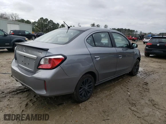 ✅ 2023 Mitsubishi Mirage ES • VIN: ML32FUFJ9PHF00660 • Lot: 43284953. Wystawiony na Copart z przebiegiem 12 630 mil. Bezpłatny archiwum sprzedaży aukcyjnych z USA i szczegółowy raport historii pojazdu na DreamBid. Zdjęcie 3.