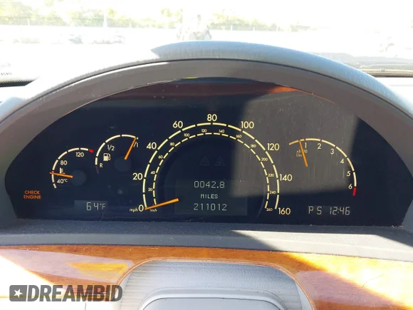 ✅ 2000 Mercedes-Benz S 320/430/500 • VIN: WDBNG70JXYA115261 • Лот: 43501448. Опубліковано раніше на IAAI з пробігом 211 012 миль. Безкоштовний доступ до архіву аукціонних продажів зі США та докладний звіт про історію автомобіля на DreamBid. Зображення 7.