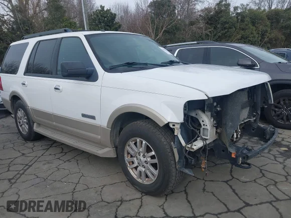✅ 2007 Ford Expedition Eddie Bauer • VIN: 1FMFU18527LA55803 • Lot: 43863178. Wystawiony na IAAI z przebiegiem 214 495 mil. Bezpłatny archiwum sprzedaży aukcyjnych z USA i szczegółowy raport historii pojazdu na DreamBid. Zdjęcie 1.