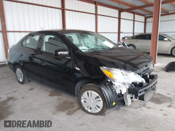 ✅ 2024 Mitsubishi Mirage ES • VIN: ML32FUFJ9RHF17655 • Lot: 42624648. Listed on IAAI with 5,484 mi. Free auction sales archive from the USA and detailed vehicle history report at DreamBid. Image 1.