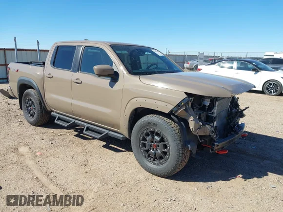 ✅ 2023 Nissan Frontier Pro-X • VIN: 1N6ED1EJ7PN637611 • Lot: 44625205. Listed on IAAI with 28,923 mi. Free auction sales archive from the USA and detailed vehicle history report at DreamBid. Image 1.