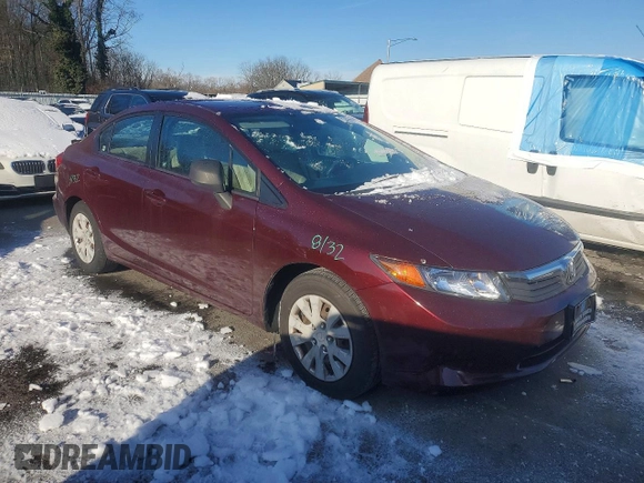 ✅ 2012 Honda Civic LX • VIN: 2HGFB2F51CH605813 • Lot: 73453705. Wystawiony na Copart z przebiegiem 125 993 mil. Bezpłatny archiwum sprzedaży aukcyjnych z USA i szczegółowy raport historii pojazdu na DreamBid. Zdjęcie 4.