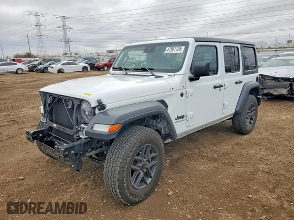 ✅ 2024 Jeep Wrangler Willys • VIN: 1C4PJXDG1RW277567 • Лот: 47961126. Опубликован ранее на Copart с пробегом 12 162 миль. Бесплатный доступ к архиву аукционных продаж из США и подробный отчёт об истории автомобиля на DreamBid. Изображение 1.