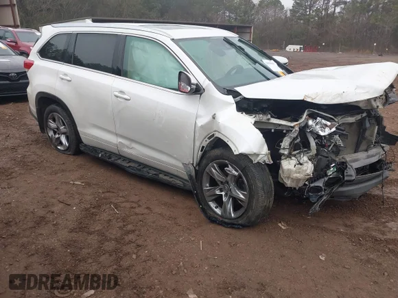 ✅ 2019 Toyota Highlander Limited Platinum • VIN: 5TDYZRFH5KS325608 • Lot: 44098646. Listed on IAAI with 171,419 mi. Free auction sales archive from the USA and detailed vehicle history report at DreamBid. Image 1.